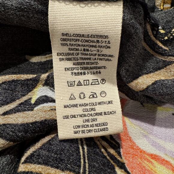 NWT Free People Tunic Top Bella Babydoll Floral Boho Whimsigoth Cottage Black XS - Picture 5 of 11